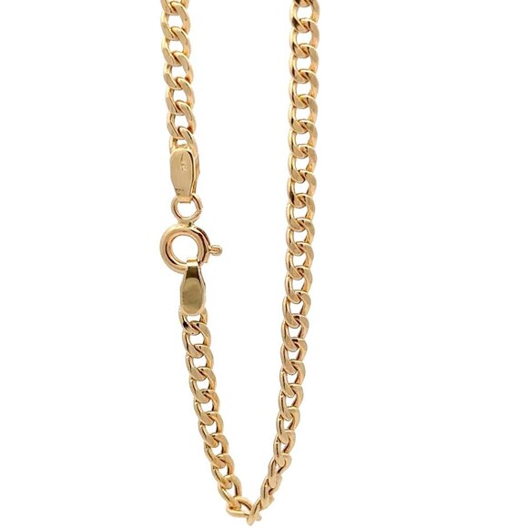 18K Gold Chain Curb Bracelet Size 7 inches - Picture 5 of 9